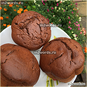 Рецепт шоколадных кексов на йогурте и растительном масле "Вулкан".